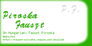 piroska fauszt business card